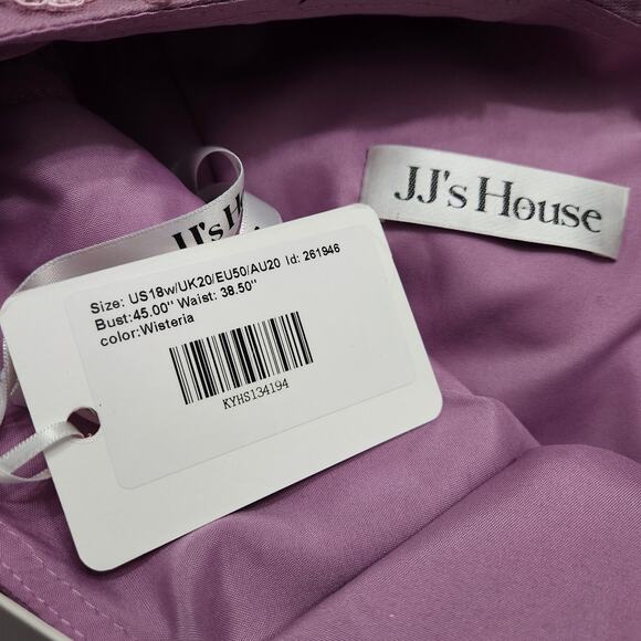 NWT JJ's House A-line Tea-Length Tulle Lace Mother Bride Dress Wisteria Size 18W - Picture 4 of 7